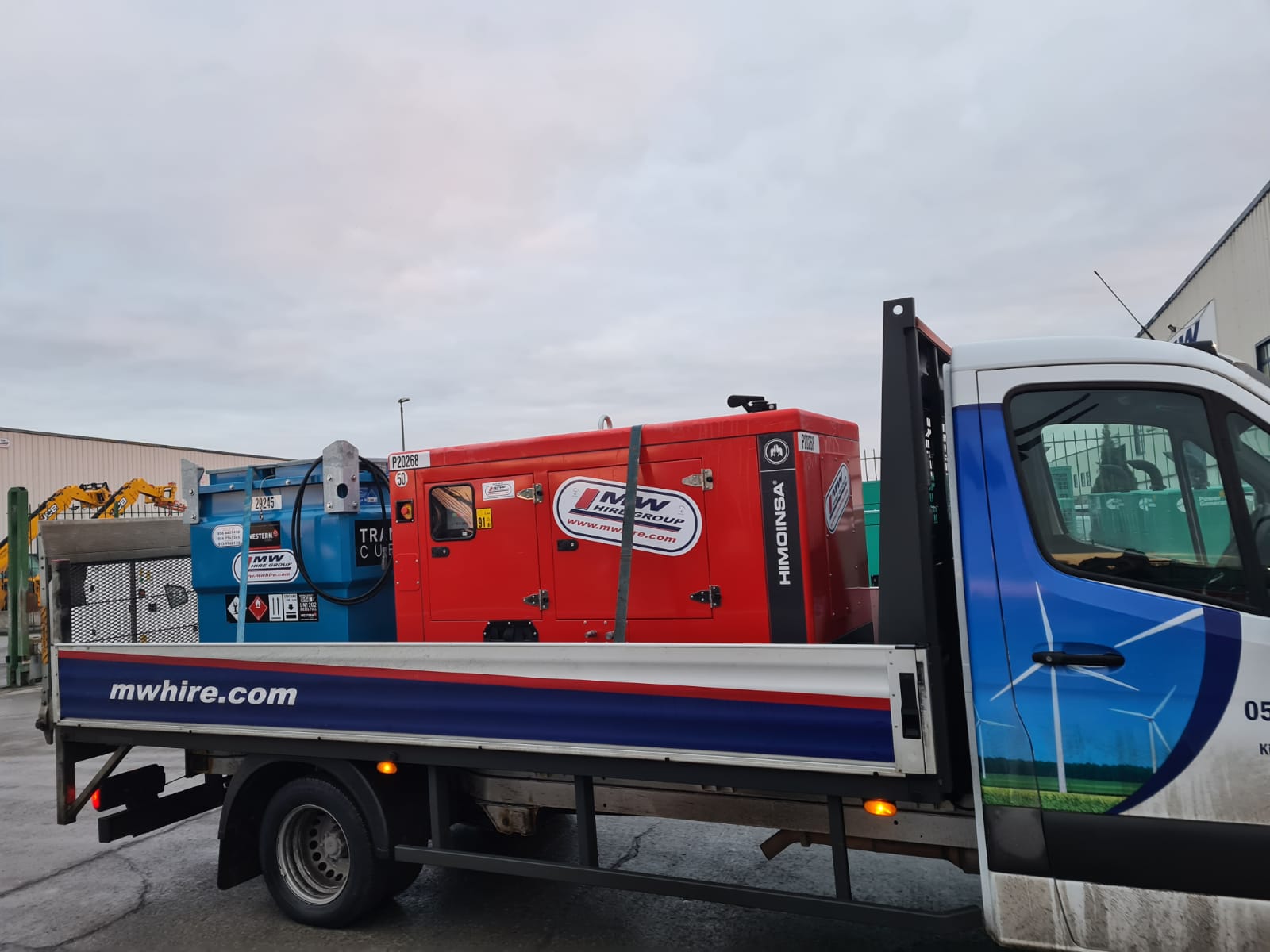 Demo 45 kva Himoinsa & new Western fuel tank...SOLD...to a studio production company in Dublin ...... on its way